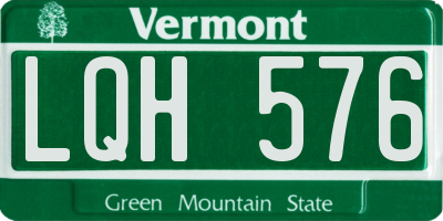 VT license plate LQH576