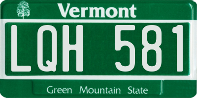 VT license plate LQH581