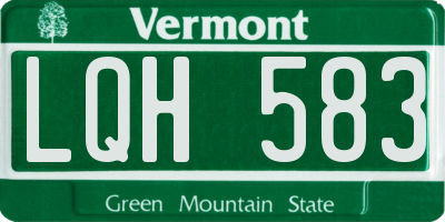 VT license plate LQH583