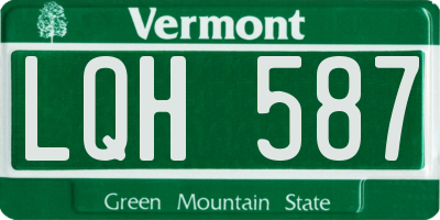 VT license plate LQH587