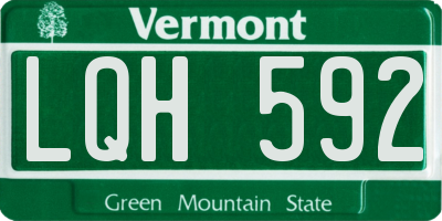 VT license plate LQH592