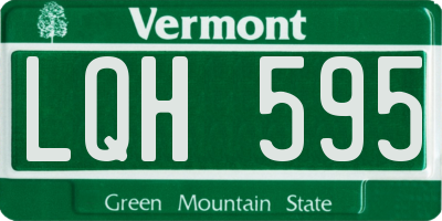 VT license plate LQH595