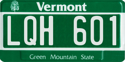 VT license plate LQH601