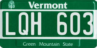 VT license plate LQH603
