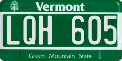 VT license plate LQH605