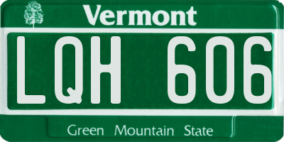 VT license plate LQH606