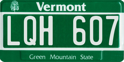 VT license plate LQH607