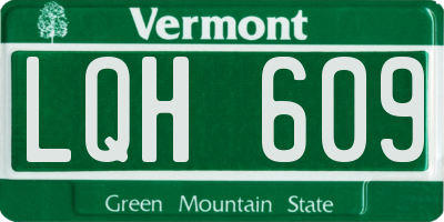 VT license plate LQH609