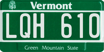 VT license plate LQH610