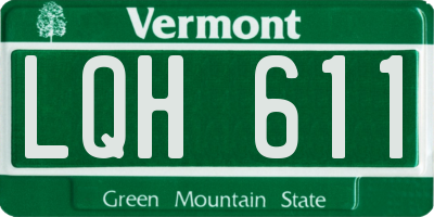 VT license plate LQH611