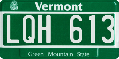 VT license plate LQH613