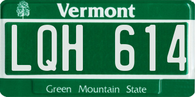 VT license plate LQH614