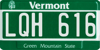 VT license plate LQH616