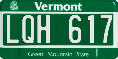 VT license plate LQH617