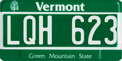 VT license plate LQH623