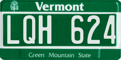 VT license plate LQH624