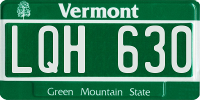 VT license plate LQH630