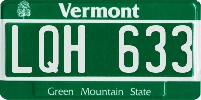 VT license plate LQH633