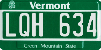 VT license plate LQH634