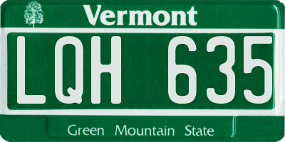 VT license plate LQH635