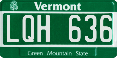 VT license plate LQH636
