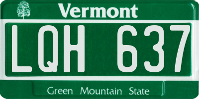 VT license plate LQH637