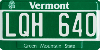 VT license plate LQH640