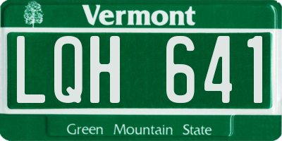 VT license plate LQH641