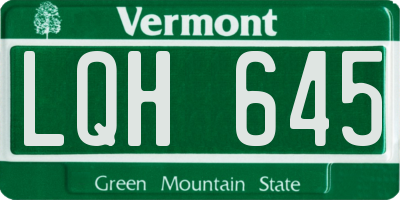 VT license plate LQH645