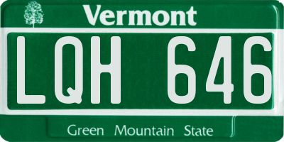 VT license plate LQH646