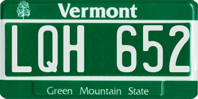 VT license plate LQH652