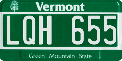 VT license plate LQH655
