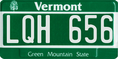 VT license plate LQH656