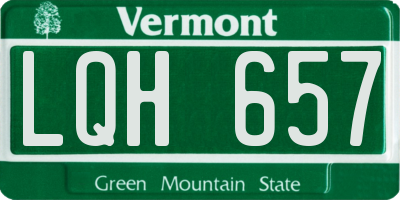 VT license plate LQH657
