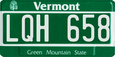 VT license plate LQH658