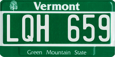 VT license plate LQH659