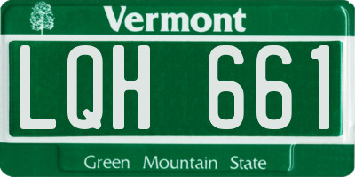 VT license plate LQH661