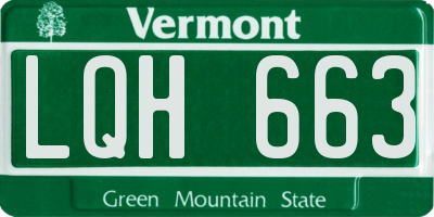VT license plate LQH663