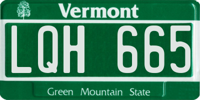VT license plate LQH665