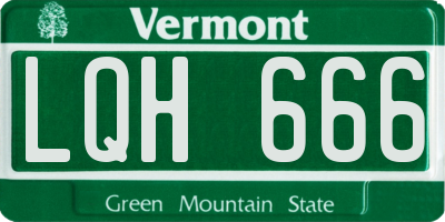 VT license plate LQH666
