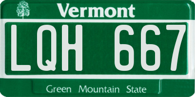 VT license plate LQH667