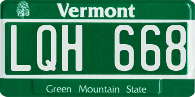 VT license plate LQH668