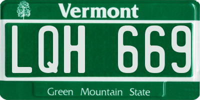 VT license plate LQH669