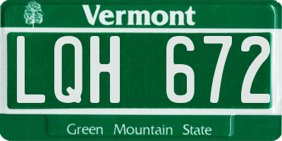 VT license plate LQH672