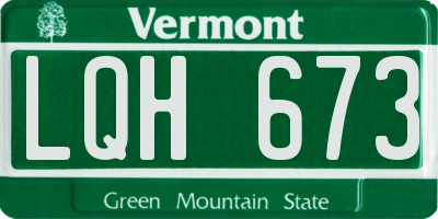VT license plate LQH673