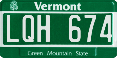 VT license plate LQH674