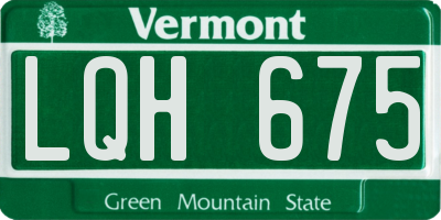 VT license plate LQH675