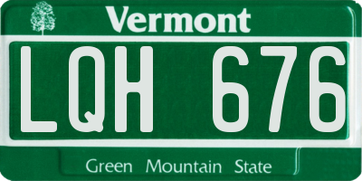 VT license plate LQH676
