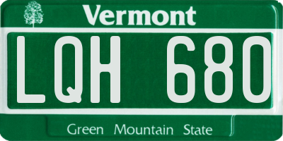 VT license plate LQH680
