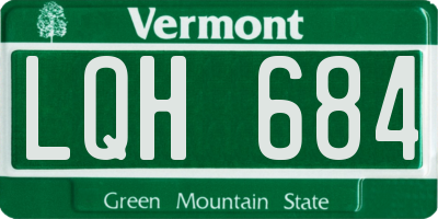 VT license plate LQH684